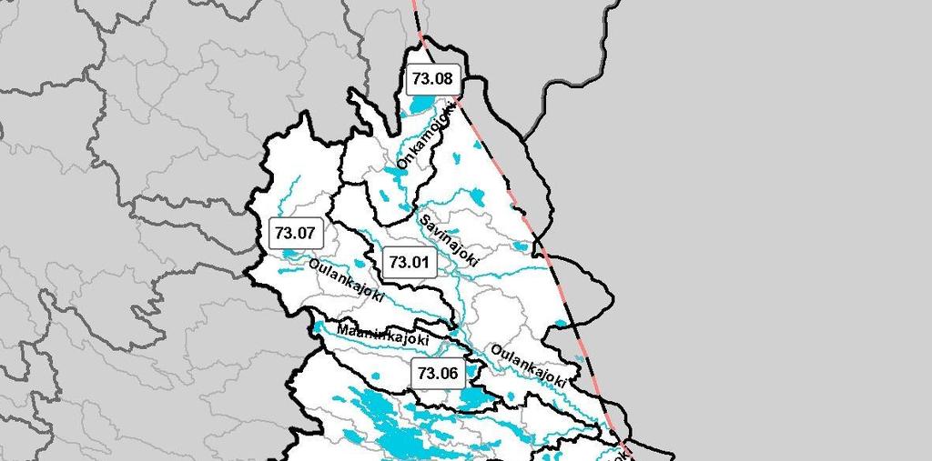 Oulankajoen keskivirtaama on noin 24 m 3 /s ja vuonna 1973 on mitattu suurimmaksi virtaamaksi 462 m 3 /s. Kuivana vuodenaikana virtaama laskee alle 5 m 3 /s.