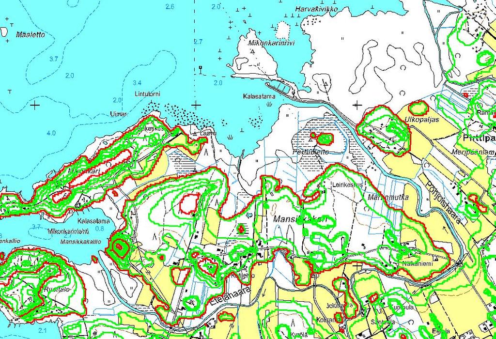 3 1 YLEISTÄ Tässä työssä määritettiin tulvakartat Pattijoen alaosalle ylivirtaamille HQ1/20 - HQ1/1000. Tässä työssä käytetty korkeusjärjestelmä on N60+.