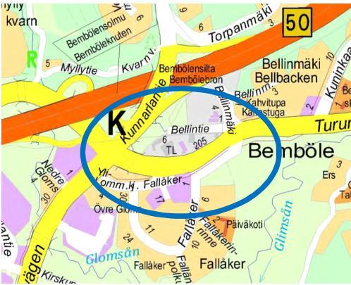 ESPOON KAUPUNKI, HSY 3 (14) 1. Suunnittelukohteen yleistiedot 1.1. Kohteen yleiskuvaus Kunnallistekniikan yleissuunnitelman suunnittelualue on Espoon kaupungissa Bembölen alueella.