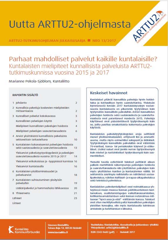 Kuntalaiset ovat aiempaa tyytyväisiä kunnallisiin