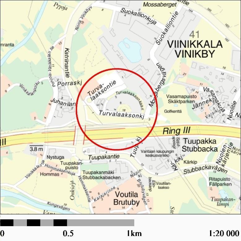 Osallistumis- ja arviointisuunnitelma nro 002073 26.10.2018 sivu 3 LÄHTÖTIEDOT Turvalaaksonkujan katualueen omistaa Vantaan kaupunki.