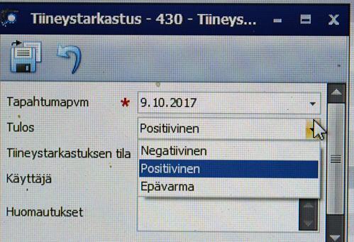 3(13) LIITE 3 Tiineystarkastuksen lisääminen lehmälle 1) Avaa lehmän kortti (käytä ylärivin hakukenttää tai kaksoisklikkaa lehmän nimeä lypsyjononäkymässä) 2) Paina Tapahtumat 3) Paina Uusi ja