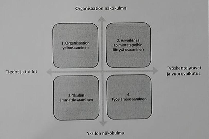 15 asiantuntijaorganisaatiossa vaikea korvata tai kopioida. Toisessa lohkossa ovat arvot, työkulttuuri ja käyttäytymisnormit, jotka liittyvät vahvasti organisaation identiteettiin.