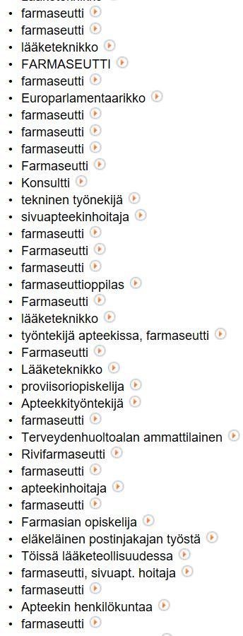 Vastaajien oma työnkuva Muu, mikä?