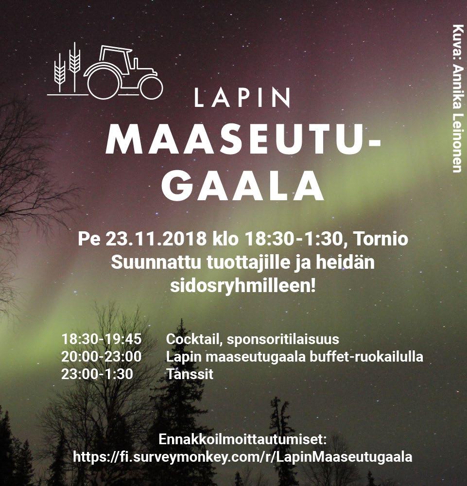 TAPAHTUMAT JA TAPAAMISET -tapahtumakalenteri täällä! 20.11. Erätauko-keskustelu, Rovaniemi 22.-23.11. Valtakunnalliset luonnontuotepäivät, Turku 26.
