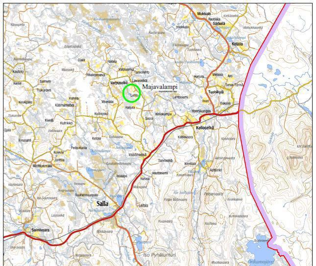 1 16WWE1432 Majava-aavan viitasammakkoselvitys, Salla 1. JOHDANTO Sallan Majava-aavalle suunnitellaan turvetuotantoaluetta.