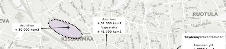 Liikenteen toimivuustarkastelut Kuva 22: Maankäyttöarviot liikenne-ennusteiden pohjalla. Liikenneverkon toimivuustarkasteluita varten laadittiin autoliikenteen ennuste vuodelle 2040.