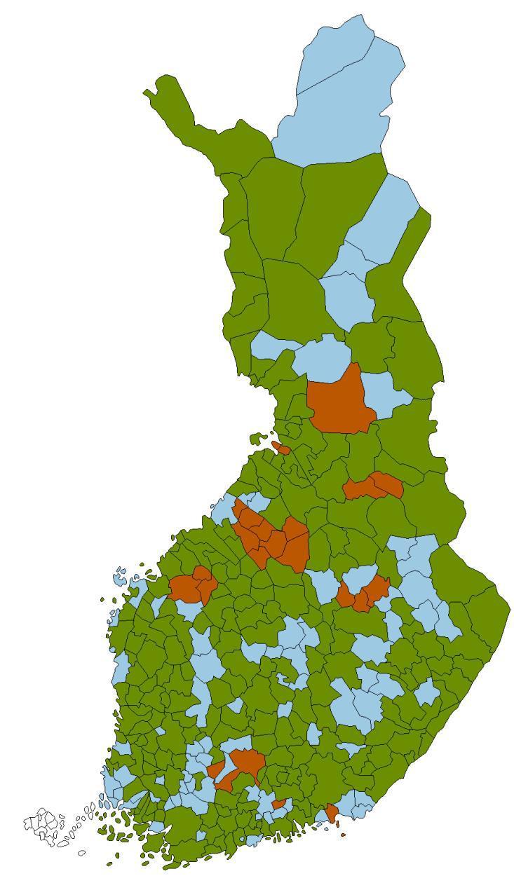 Päivähoidon hallinnointi 2012 Sivistystoimi 67 % Bildningsväsendet Sosiaalitoimi 26 %