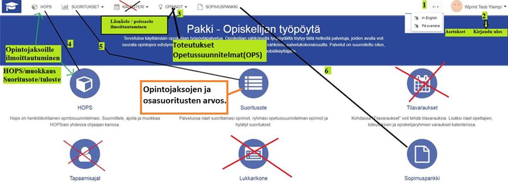 2 HUOM: Valmistuvat opiskelijat tekevät tutkintotodistuspyynnön edelleen opiskelijan sähköisellä lomakkeella.