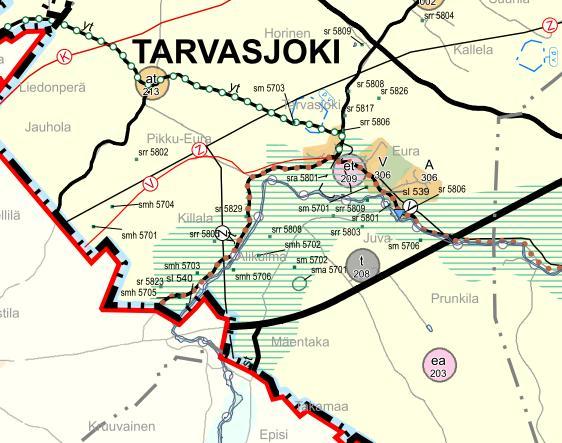 34 (52) Kuva 18. Ote maakuntakaavaehdotuksesta (Varsinais-Suomen liitto, 2010). 4.2.2. Yleiskaava Hanke-alueella ei ole voimassa olevaa yleiskaavaa.