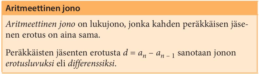 Jatka lukujonoa 4,7,10,13, Laske peräkkäisten jäsenten erotus. Mitä huomaat?