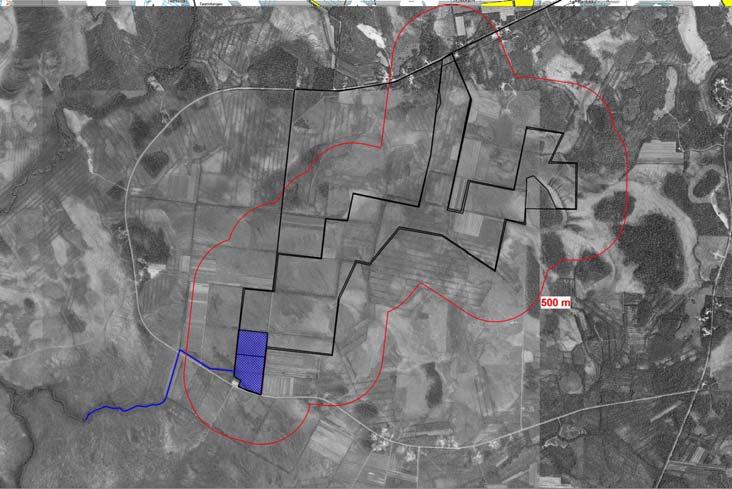 5 3.3 Aikaisemmat suunnitteluvaiheet ja päätökset Hankealueen tuotantokelpoinen pinta-ala on noin 230-240 ha, joka on lähes kokonaan (217 ha) metsäojitettua aluetta.