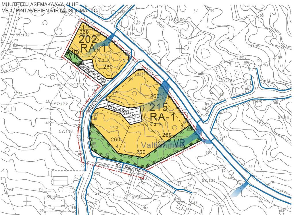 Kaunispään asemakaavan muutos Etelärinne II, korttelit 214,