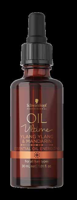 Oil Ultime Essential Oil Relaxing tai Enengizing -öljyjä voi joko levittää muutaman tipan kiuviin hiuksiin ja hiuspohjaan jakaukselle tai suihkuttaa hiuksiin ja hiuspohjaan Oil Ultime Oil-In-Scrub