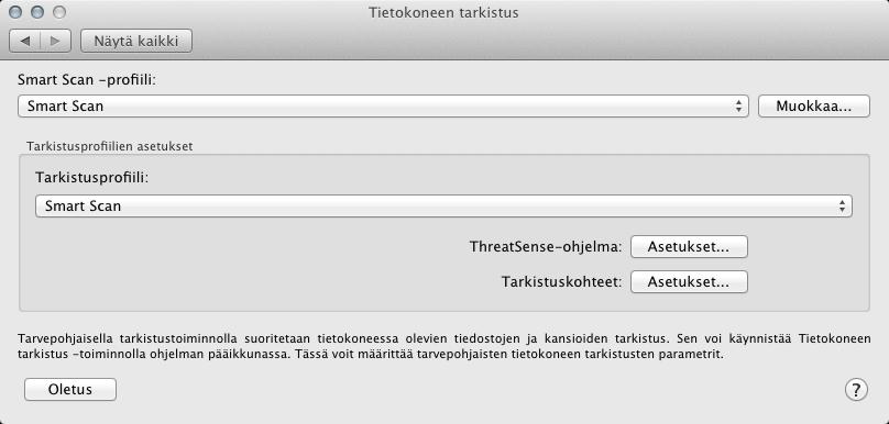 Voit myös vetää ja pudottaa valikoituja tiedostoja ja kansioita työpöydältä tai Finder-ikkunasta ohjelman ESET Cyber Security Pro päänäyttöön, Dock-kuvakkeeseen, valikkorivikuvakkeeseen (näytön