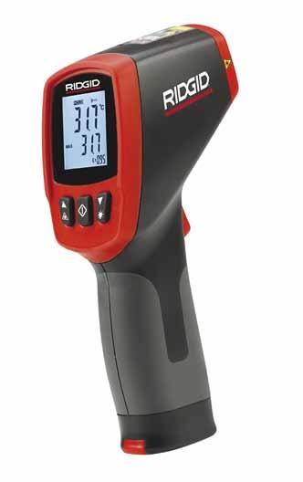 micro IR-100 Kosketukseton infrapunalämpömittari uutuus Kosketukseton RIDGID micro IR-100 -infrapunalämpömittari mittaa pintalämpötilat helposti, nopeasti ja tarkasti yhdellä painikkeen