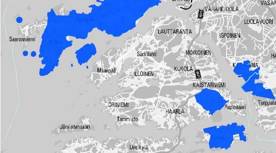 Hirvensalosta Turun keskustaan kulkeva runkoyhteys tulee kulkemaan saaren itäosassa Kakskerrantiellä. Muiden alueiden yhteydet suunnitellaan alustavasti tukeutumaan vaihtoyhteyksiin.