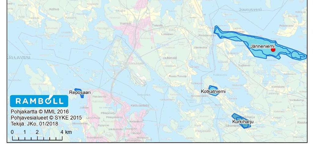 Louhostoiminnan myötä pohjavesien virtaus on kääntynyt avolouhosten lähialueilla kohti Särkijärven päälouhosta ja Saarisen avolouhosta.