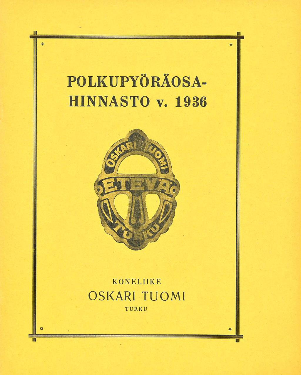 POLKUPYÖRÄOSA- HINNASTO V.