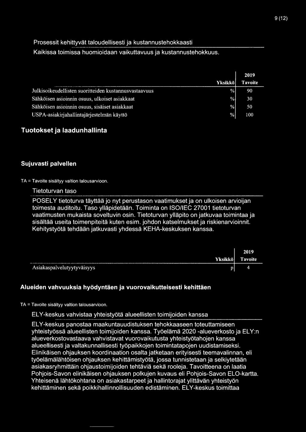 ahallintaj ärj estelmän käyttö % 100 Tuotokset ja laadunhallinta Sujuvasti palvellen Tietoturvan taso POSELY tietoturva täyttää jo nyt perustason vaatimukset ja on ulkoisen arvioijan toimesta
