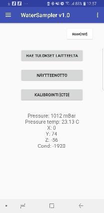 Näytteenoton paikkatieto - Lämpötilaprofiili -