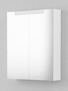 LED-valaisin, soft close, koko S 14,6, K 72, L 60 cm Peilikaappi A80 valkoinen tai harmaa,