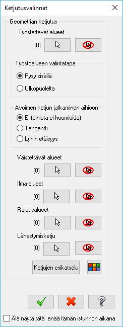 Dynaaminen jyrsintä 1: Yleiskatsaus dynaamiseen jyrsintään Dynaamisessa jyrsinnässä voidaan ketjutusta hallita entistä paremmin valitsemalla monenlaisia alueita yhteen työstörataan.