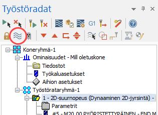 Dynaaminen jyrsintä 3: Tasaustyöstörata 1: Tasaustyöstöradan luominen 1. Avaa harjoituskirjan tiedosto Tasaus tai käytä dynaamisen jyrsintäharjoituksen tiedostoa. 2.