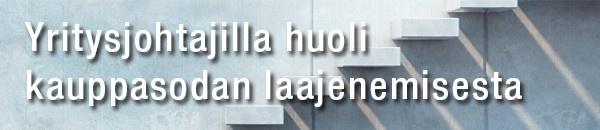 Viikkokatsaus 36 / 2018 Laajeneva kauppasota saa kaikki haromaan hiuksiaan. Trump haluaa Kiinan $ 200 miljardin tuonnille lisätariffit voimaan mahdollisimman pian.