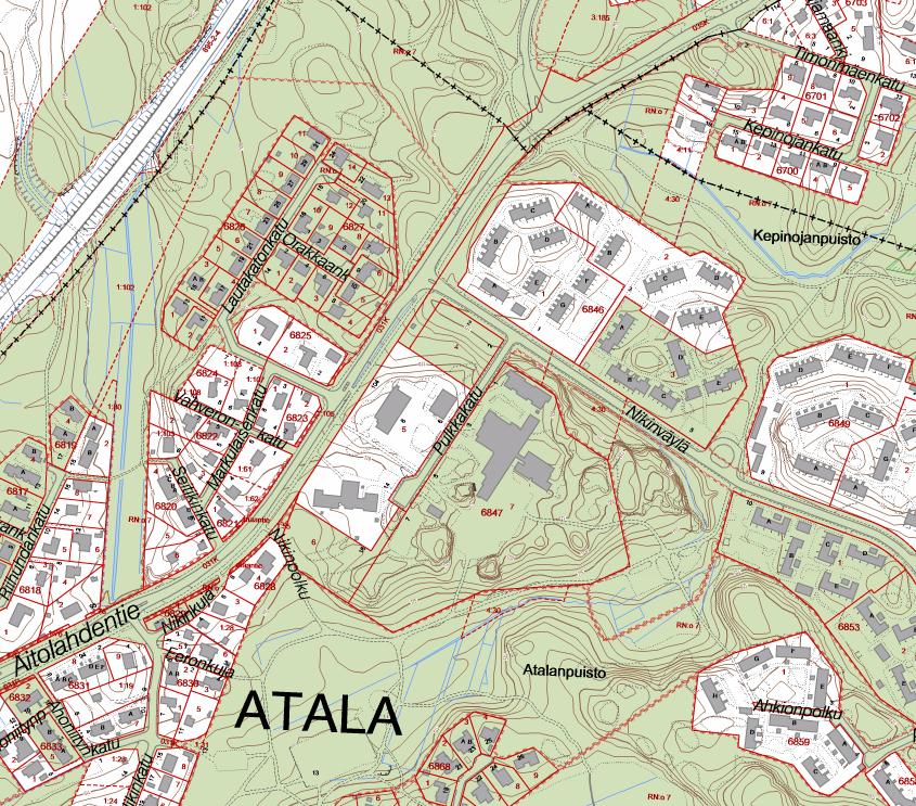 Sivu 6/26 Atalan terveysasema (muutos päiväkodiksi) Atalan päiväkoti Atalan koulu Sijainti 2 NYKYTILANTEEN ANALYYSI 2.
