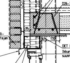 höyrynsulun liitostapaa ei ole esitetty Ulkoseinän tuuletusväli ei