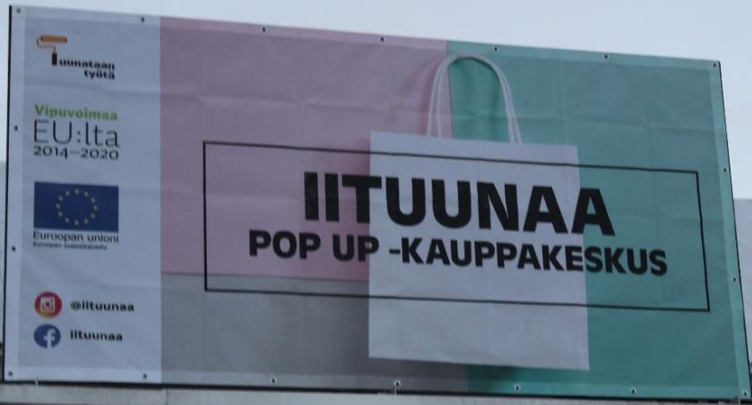 POP-UP KAUPPAKESKUS Iissä avattiin 23.11.2018 Iituunaa pop up-kauppakeskus.