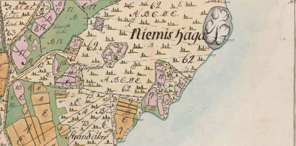 1700-luvun lopulla Villan tontti on ollut metsää ja sen pohjoispuoleisen alueen itään viettävä rinne peltosarkoja.