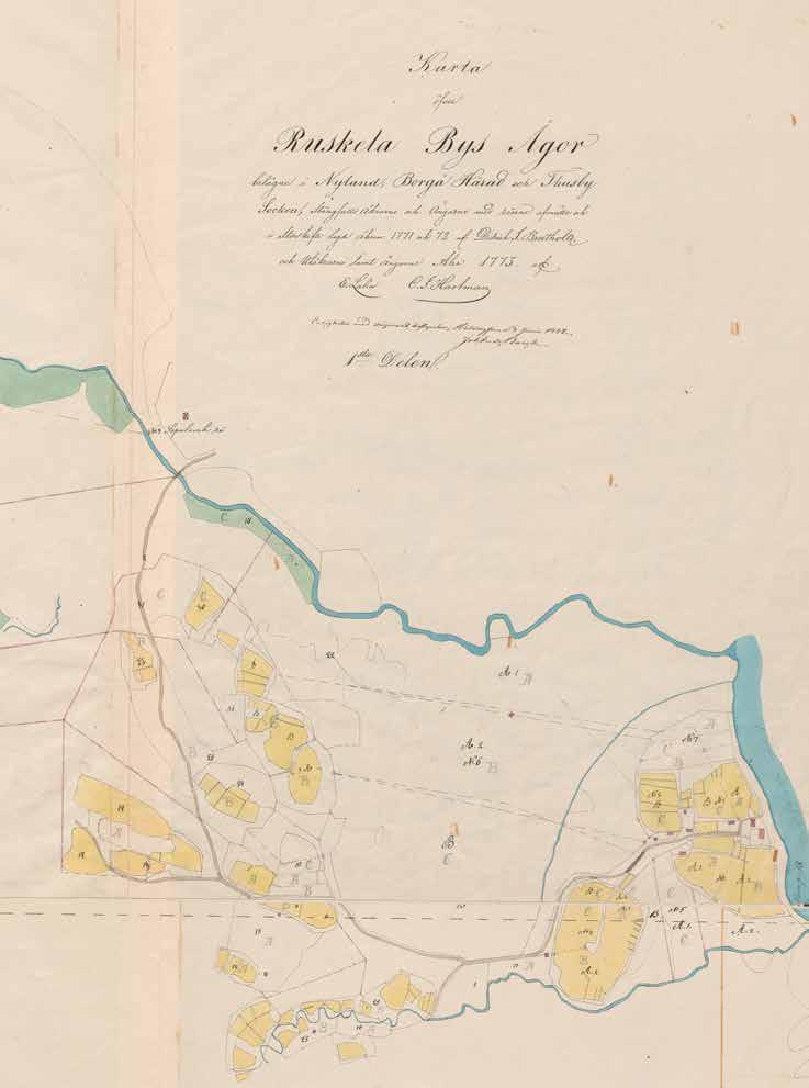 Vuonna 1848 uudelleenlaadittu versio Ruskelan isojakokartasta.