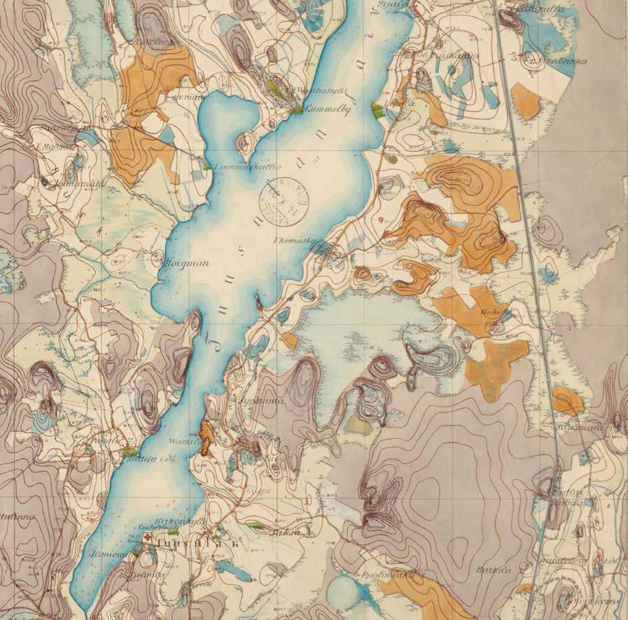Vuosista myöhemmin maisema on jopa hieman avarampi kuin 1700-luvun lopulla; osa niityistä on raivattu