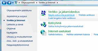 Käynnistä Ohjauspaneeli - Windows 7 valitse Käynnistä -> Ohjauspaneeli.