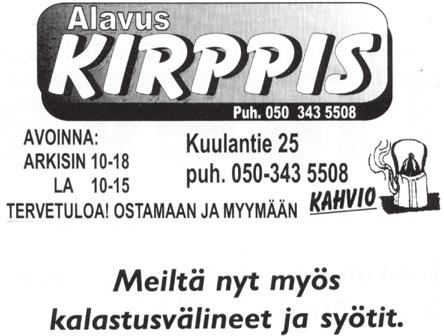 kalastusvälineet ja syötit.
