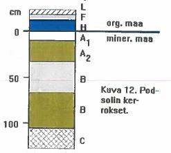 Podsoli 2 Maaperä (soil, harvemmin sanotaan vain maa, koska tällä on niin monenlaisia merkityksiä) tarkoittaa etupäässä maata fysikaalis-kemiallisena rakenteena ja toimintoina.