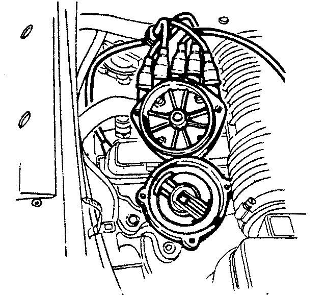 Virranjakajan perusajoitus Aseta moottori siten että 4 sylinteri on yläkuolokohdassa (puristustahti).