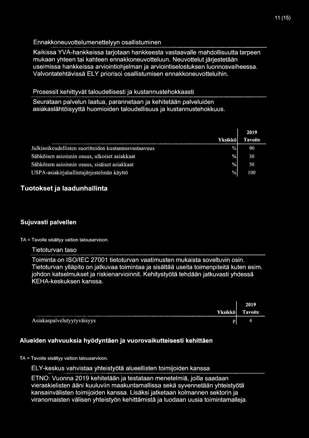 Prosessit kehittyvät taloudellisesti ja kustannustehokkaasti Seurataan palvelun laatua, parannetaan ja kehitetään palveluiden asiakaslähtöisyyttä huomioiden taloudellisuus ja kustannustehokkuus.