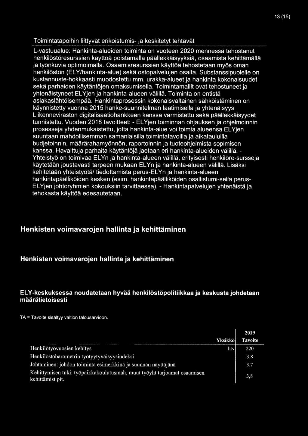 Substanssipuolelle on kustannuste-hokkaasti muodostettu mm. urakka-alueet ja hankinta kokonaisuudet sekä parhaiden käytäntöjen omaksumisella.