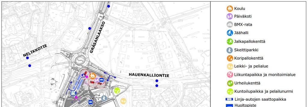 9 Kuva. Autoliikenne..1.2 Pysäköintijärjestelyt Espoon Kristillisen koulun ja päiväkodin alueella sijaitsee 33 kpl pysäköintipaikkoja ja 2 kpl LEpaikkaa.