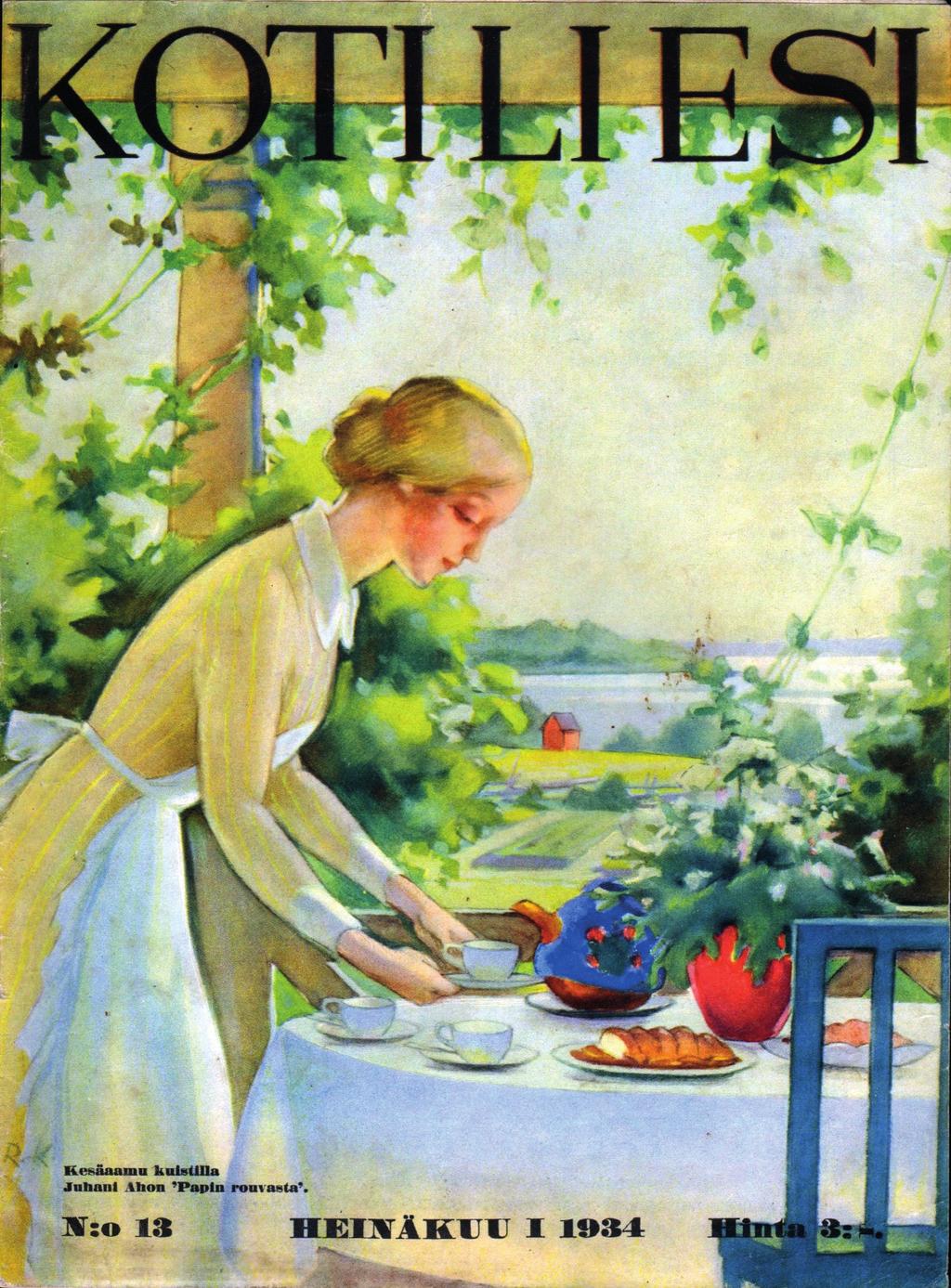 Nämä kuvat ovat kuin tauluja tai julisteita, sillä tuohon aikaan kansia ei vielä täytetty lehden juttuja mainostavilla otsikoilla.