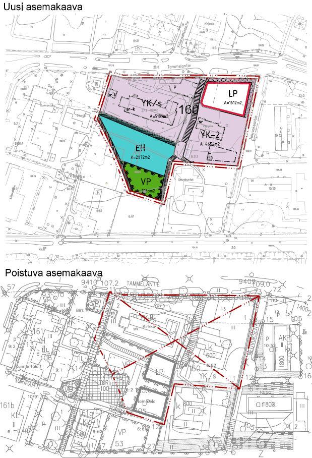 Kirkkopuiston asemakaavamuutos kortteli 160 Tammelan kunnan kaavoitus