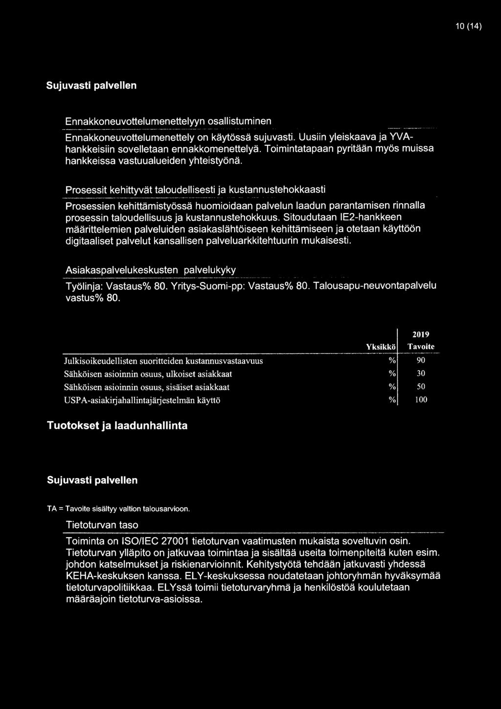 Prosessit kehittyvät taloudellisesti ja kustannustehokkaasti Prosessien kehittämistyössä huomioidaan palvelun laadun parantamisen rinnalla prosessin taloudellisuus ja kustannustehokkuus.