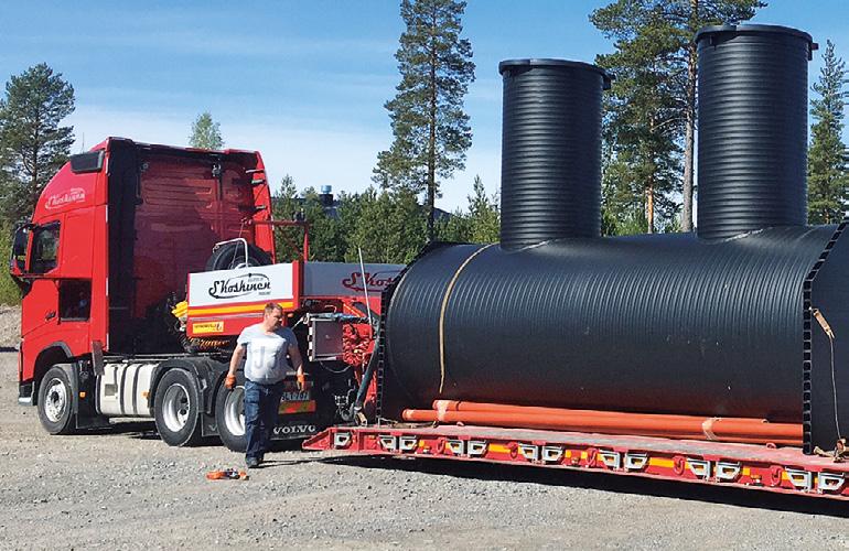 Esimerkkejä viivytysratkaisuista: Hulevesien viivytyskaivo 1 000 L Hulevesien