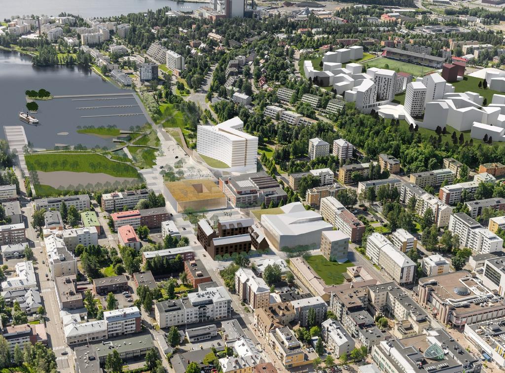 Suunnitelmavaihtoehto - selostus SUUNNITELMAVAIHTOEHDON YLEISRATKAISU Vaihtoehto on kilpailuehdotukseen verrattuna erilaisin suunnitelmavaihtoehdoista.