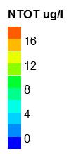 NTOT 2011/2 0-1m 2-3m NTOT 2011/3 0-1m 2-3m NTOT 2011/4 0-1m 2-3m NTOT 2011/5 0-1m 2-3m Kuva 28: KV+OFF -kuormitus, NTOT pitoisuuden