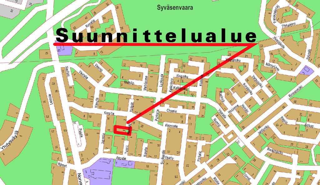 3 1.3 Kaavan nimi ja tarkoitus Asemakaavan nimi on Asemakaavan muutos 16. kaupunginosa kortteli 3018 tontti 2 ja pysäköintialue Naavakuja 4.