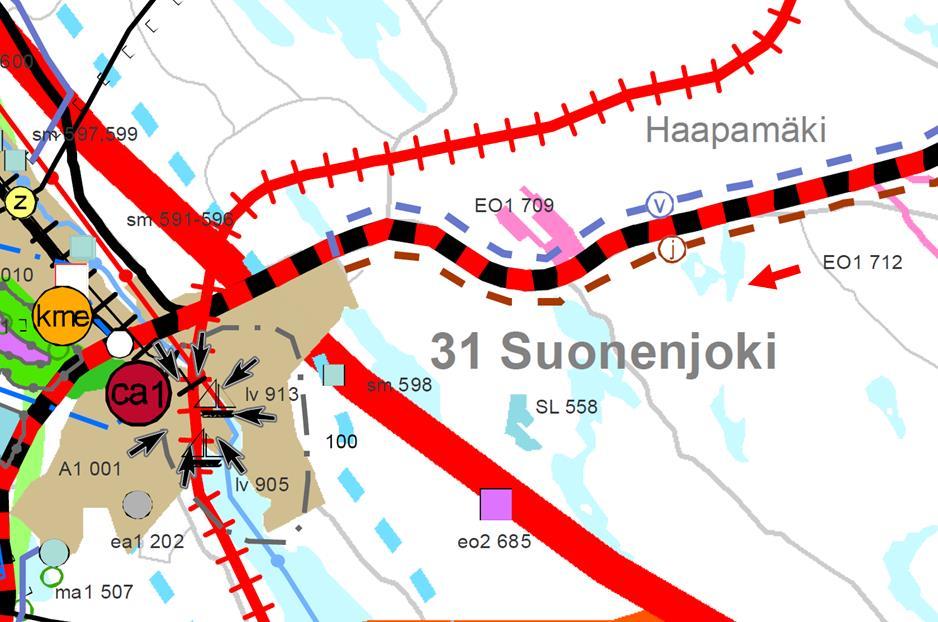 3 (6) Kuva 3. Ote Pohjois-Savon maakuntakaavayhdistelmästä. Suunnittelualueen sijainti on merkitty punaisella nuolella. Pohjois-Savon maakuntakaava 2040 laadinnan 1.